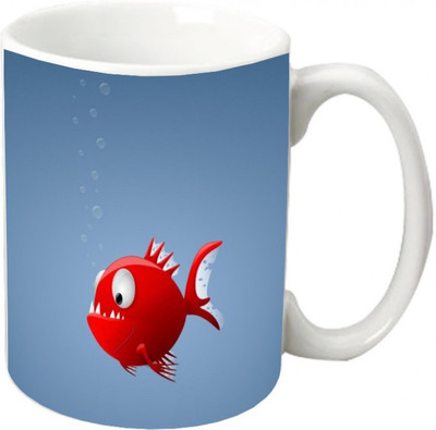 

Maison N Mode Fish In Water Coffee Ceramic Mug(330 ml), Multicolor