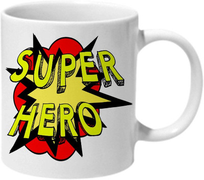 

Mooch Wale Super Hero Ceramic Mug(325 ml), Multicolor