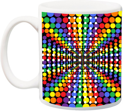 

ME&YOU Special color 3D designer Printed Ceramic Mug(325 ml), Multicolor