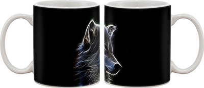 

Artifa Wolf Art Porcelain, Ceramic Mug(350 ml), Multicolor