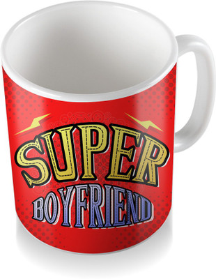 

SKY TRENDS Super Boyfriend Gifts For Birthday Coffee Ceramic Mug(320 ml), White
