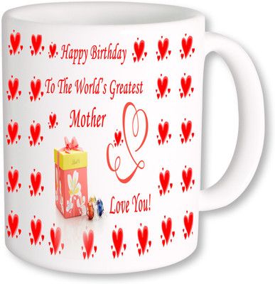 

PhotogiftsIndia Worlds Greatest Mother Coffee Ceramic Mug(350 ml), Multicolor
