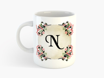 

Deeher Gifts 'N' Name Initials - Ceramic Mug(350 ml), Multicolor