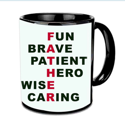 

Raj Laxmi FATHER Full Form Nice Fonts Design Multicolor Ceramic Mug(3.5 ml), Black