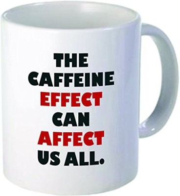 

Rikki Knight LLC Knight The Caffeine'S Effect Quote Holiday Style 11 oz Ceramic Coffee Cup Ceramic Mug(60 ml), Multicolor