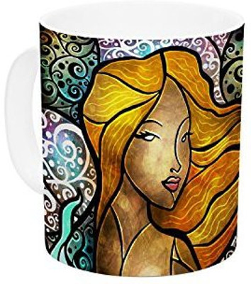 

Kess InHouse InHouse Mandie Manzano Mermaid Twins Ceramic Coffee, 11 oz, Multicolor Ceramic Mug(60 ml)