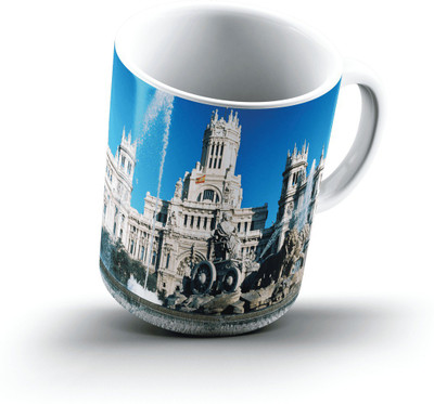 

Ucard Plaza De Cibeles Madrid Spain2598 Bone China, Ceramic, Porcelain Mug(325 ml), Multicolor