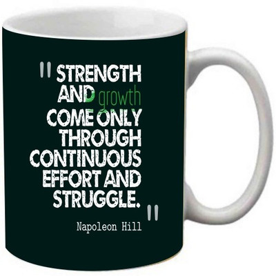 

Maison N Mode Strength And Growth Coffee Ceramic Mug(330 ml), Multicolor