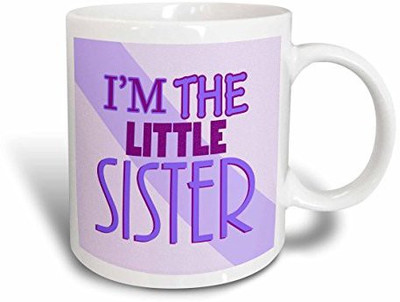 

3dRose Im The Little Sister Purple Ceramic, 11-Ounce Ceramic Mug(60 ml)
