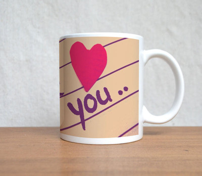 60% OFF on StyBuzz I love you cute valentine Porcelain Coffee Mug(300 ml)