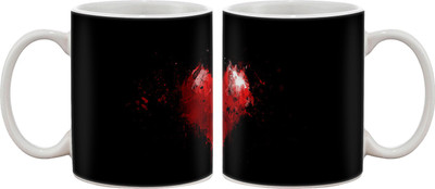 

Artifa Heart Splash Porcelain, Ceramic Mug(350 ml), Multicolor