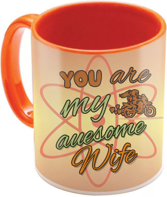 

SKY TRENDS Valentine Gift for Girlfriend Love Printed I Love U Forever Perfect for Her Him Wife Fiance Anniversary And Birthday STGD103 Ceramic Mug(325 ml), Orange