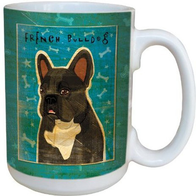 

Tree-Free Greetings Greetings sg44063 Black Brindle and White French Bulldog by John W. Golden Ceramic with Full-Sized Handle, 15-Ounce Ceramic Mug(60 ml)
