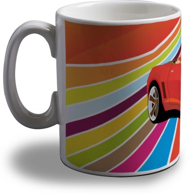 

Artifa Red Car Design Porcelain, Ceramic Mug(350 ml), Multicolor