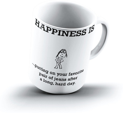 

Ucard Happiness Is2032 Bone China, Ceramic, Porcelain Mug(325 ml)