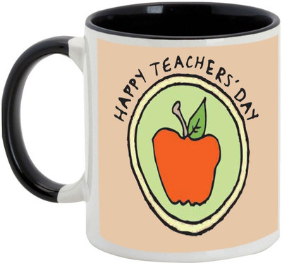 

AllUPrints Angelic Teacher Ceramic Mug(325 ml), Black