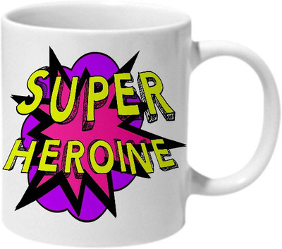 

Mooch Wale Super Heroine Ceramic Mug(325 ml), Multicolor