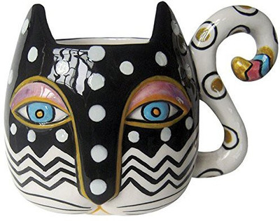 

Westland Giftware Giftware Ceramic, Zig Zag Cat, 12 oz., Multicolor Ceramic Mug(60 ml)