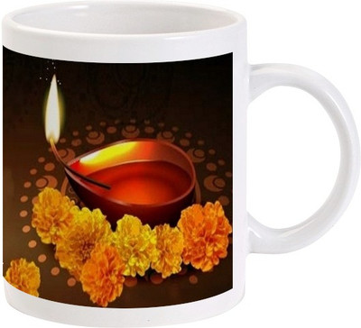 

Lolprint 90 Diwali Ceramic Mug(325 ml)