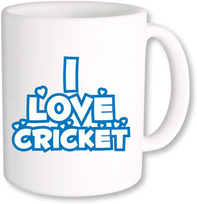 PhotogiftsIndia I Love Cricket 05 Ceramic Mug(325 ml)