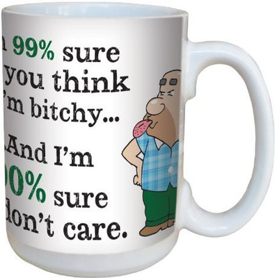 

Tree-Free Greetings Greetings lm43917 Hilarious Aunty Acid 100-Percent Don't Care by The Backland Studio Ceramic, 15-Ounce Ceramic Mug(60 ml), Multicolor