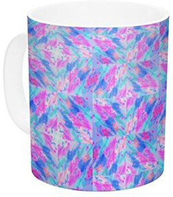 

Kess InHouse InHouse Ebi Emporium Seeing Stars Blue Pink Ceramic Coffee, 11 oz, Multicolor Ceramic Mug(60 ml)