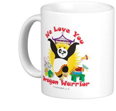 

Exoctic Silver Kung Fu Panda 05 Ceramic Mug(300 ml), Multicolor