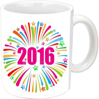 

Raj Laxmi HAPPY NEW YEAR WHITE Ceramic Mug(350 ml)
