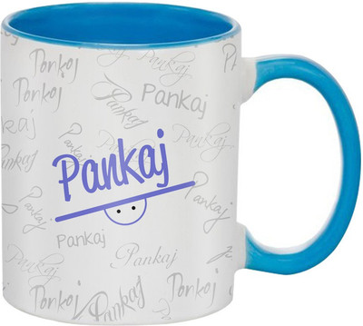 

SKY TRENDS Pankaj Birthday Gift Coffee 350 ML Ceramic Mug(350 ml), Multicolor