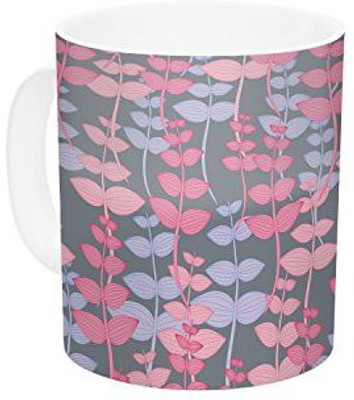 

Kess InHouse InHouse Julia Grifol My Leaves Garden Ceramic Coffee, 11 oz, Multicolor Ceramic Mug(60 ml)