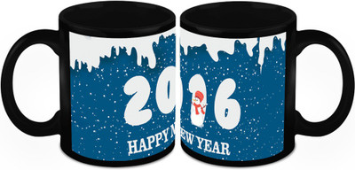 

Homesogood Sparkling New Year Ceramic Mug(325 ml, Pack of 2)