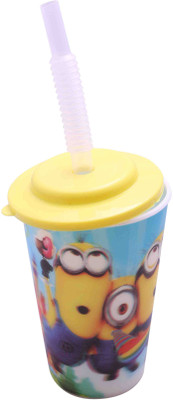 

Funcart Cartoon with Flexible Straw Paper Mug(266 ml), Multicolor