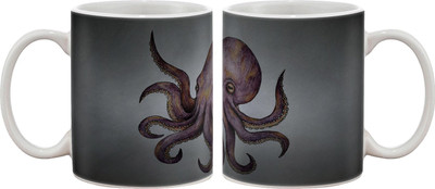 

Artifa Octopus Art Porcelain, Ceramic Mug(350 ml), Multicolor