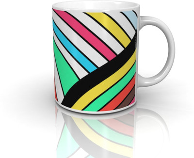 Seven Rays Color Waves Ceramic Mug(250 ml)