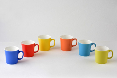 

BP Bharat Coffee Muddy Mix Color Bone China Mug(110 ml, Pack of 6), Multicolor