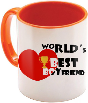 

SKY TRENDS Wonderful & Best Valentine Orange Gift For GirlFriend,Boyfriend,Husband,Wife,Friend Design Cod 130 Ceramic Mug(325 ml)