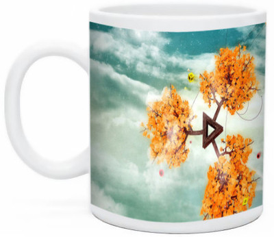 

Shopmillions Flake Shapes Ceramic Mug(350 ml)
