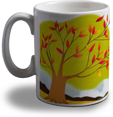 

Artifa Tree Leaves Wind Porcelain, Ceramic Mug(350 ml), Multicolor
