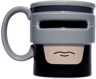 GeekGoodies Robo Coffee Ceramic Mug(430 ml), Black;grey