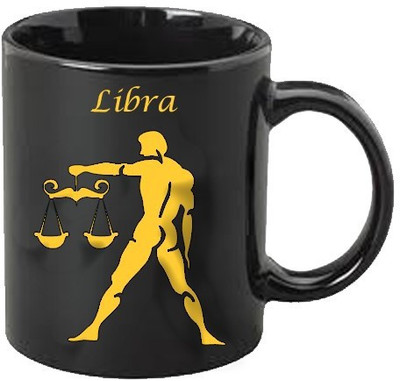 Smileonline Zodiac Coffee - Gold - Libra Ceramic Mug available at flipkart for Rs.390