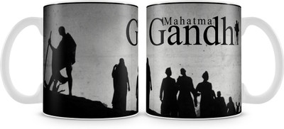 

Posterboy Mahatma Gandhi Ceramic Mug(350 ml), Multicolor
