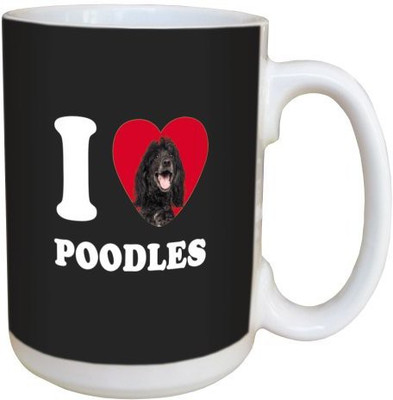 

Tree Free Free Greetings LM45104 I Heart Poodles Ceramic with Full-Sized Handle, 15-Ounce, Black Ceramic Mug(60 ml), Multicolor
