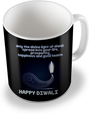 

SKY TRENDS sky trends # D018 diwali gift set Ceramic Mug(325 ml), White