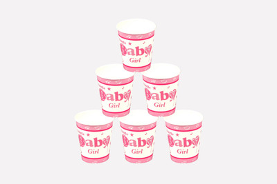 

Funcart Little Baby Girl Paper Mug(250 ml, Pack of 6), Pink