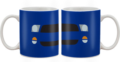 

Artifa Blue Car Front Porcelain, Ceramic Mug(350 ml), Multicolor