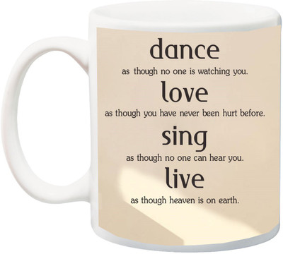 

ME&YOU Gift for Husband/Wife/Boyfriend/Girlfriend/lover;"Love As though heaven is a earth. HD Printed Ceramic Mug(325 ml), Multicolor