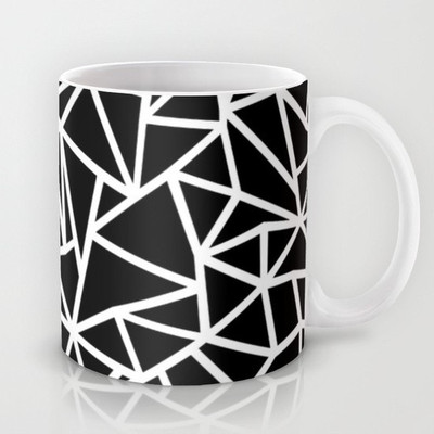 58% OFF on Astrode Abstract Outline Thick White On Black Ceramic Mug(325 ml)
