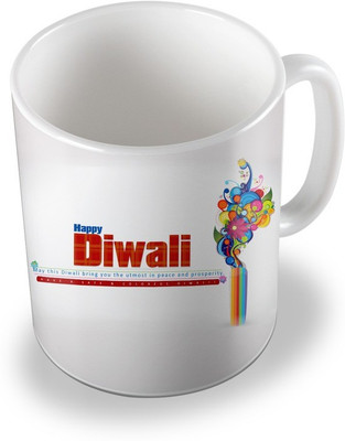 

SKY TRENDS sky trends # D019 diwali gift set Ceramic Mug(325 ml), White
