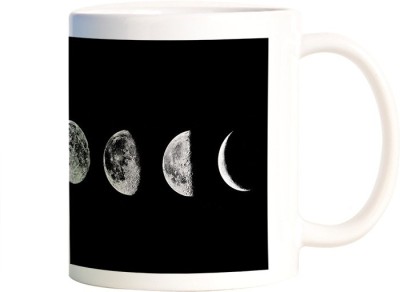 

Rangeele Inkers Moon phases Ceramic Mug(300 ml), Multicolor