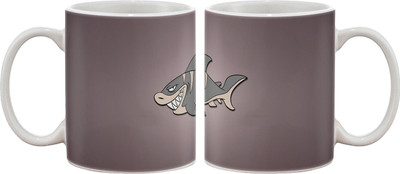 

Artifa Shark Smiling Art Porcelain, Ceramic Mug(350 ml), Multicolor